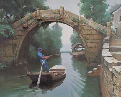 陈世和 1994年作 故乡的石桥